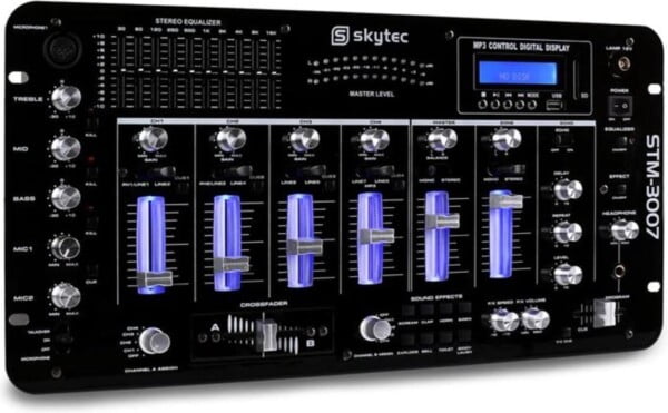 SkyTec STM-3007 6-Channel Mixer SD/USB/MP3/LED/Bluetooth 19' - Slika 1