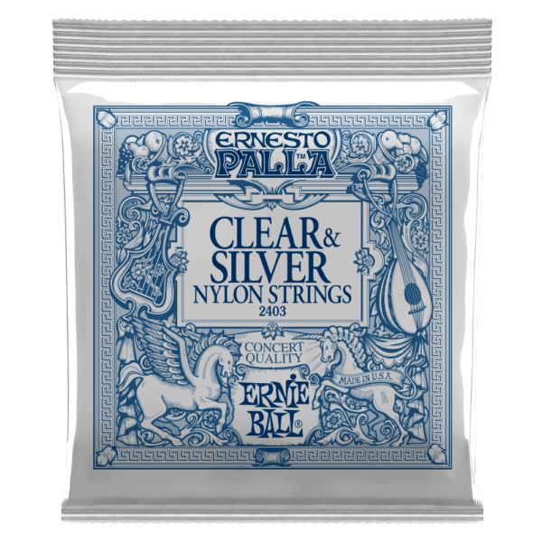 Ernie Ball 2403 Ernesto Palla Clear & Silver Nylon - Slika 1