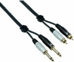 Bespeco EAY2JR150 Interlink cable – 2 x 6,3 mm jack – 2 x RCA 1.5met